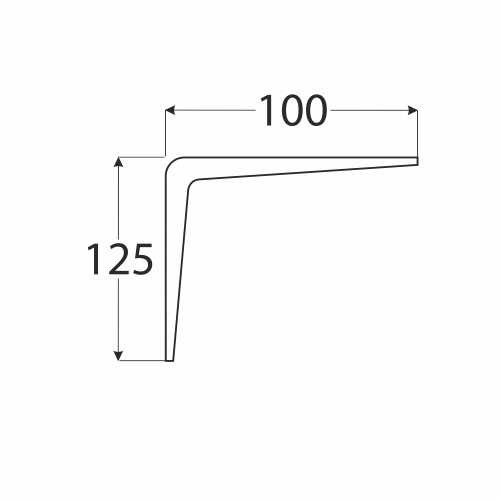 Konzole stavební 100x125 hnědá - Spojovací materiály Konzole