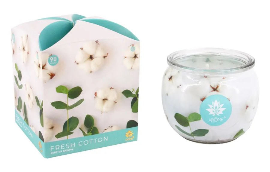 Svíčka vonná ČERSTVÁ BAVLNA 90g - Doplňky pro domácnost Svíčky, oleje