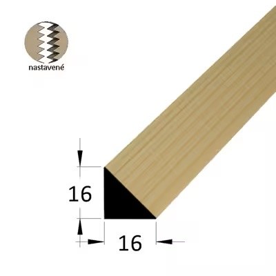 Lišta dřevěná T 1616 / 240cm nastavovaná Lišta dřevěná T 1616 / 240cm nastavovaná - Řezivo Lišty,prahy,rohy Lišty T