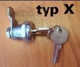 Zámek schránkový typ X závora