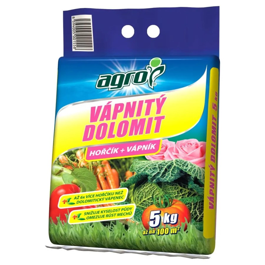 Dolomit vápnitý 5kg AGRO 910072 - Zahrada Pěstování rostlin Hnojiva