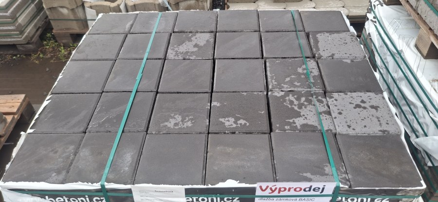 Výprodej - dlažba zámková BASIC Kostka 6 cm antracit (9,6m2/pal.) (2.jakost) Výprodej - dlažba zámková BASIC Kostka 6 cm antracit (9,6m2/pal.) (2.jakost)