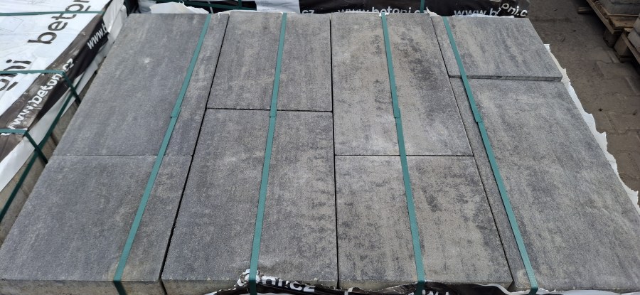 Výprodej - dlažba zámková Kombi XL RULA 8cm paleta zal.2871 (8 vrstev/pal.) 8,64m2 - Výprodejové zboží Betonové dlažby