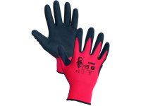 Rukavice ALVAROS vel. 9 máčené v nitrilu červeno-černé