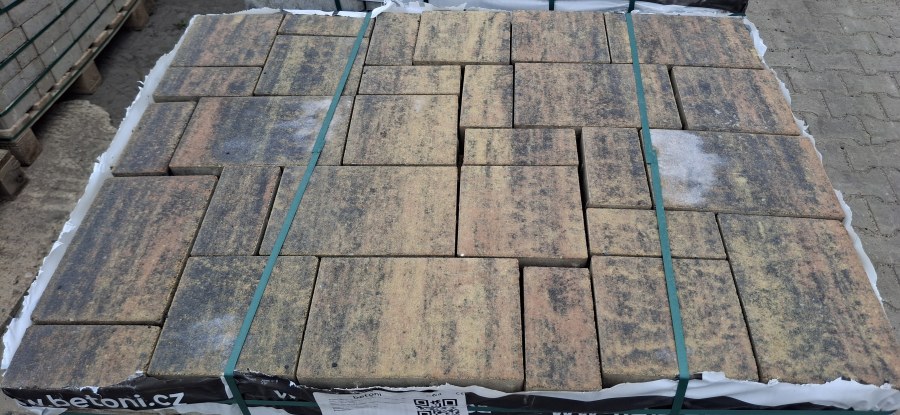 Výprodej - dlažba zámková KOMBI 6 cm Alžír ,zal. na paletu 2871 (10 vrst/pal.)