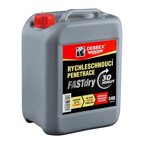 Penetrace rychleschnoucí 5kg FASTdry 57471Q DEN BRAVEN - Barvy, laky a chemie Penetrace, adhézní můstky Penetrace
