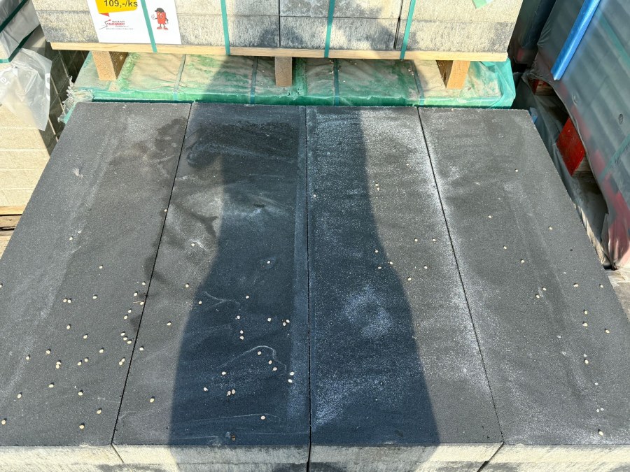 Výprodej - dlažba ASTI COLORI 90x30x8 cm ocelově černá (2. jakost)zal.na pal. 18681 - Výprodejové zboží Betonové dlažby