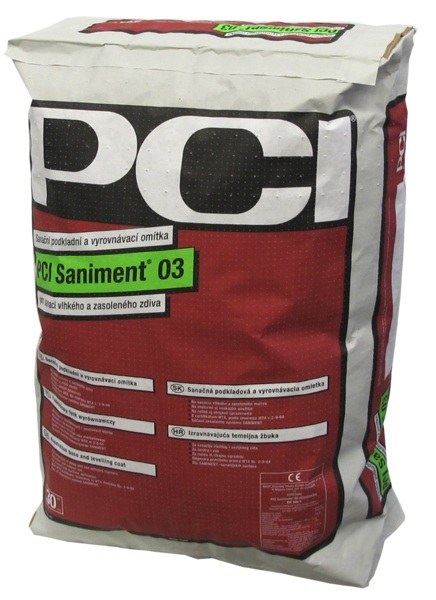 Omítka sanační SANIMENT 03 (SANO 03)  vyrovnávací 30kg (35) PCI