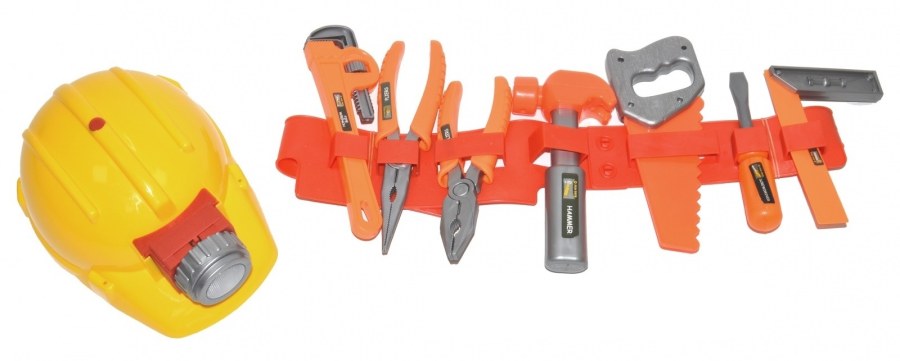 Nářadí na opasku dětské se svítící helmou Nářadí na opasku dětské se svítící helmou - Doplňky pro domácnost Dětské hračky