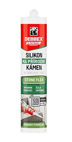 Silikon na přírodní kámen DEBBEX 280ml šedý