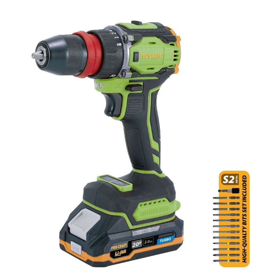 Šroubovák AKU + sada bitů PA18ProDFR2-1B PROCRAFT