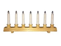 Svícen vánoční na baterie 7 svíček LED 42,5x21,5x5cm