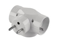 E- zásuvka rozbočovací 3x kulatá P0024N