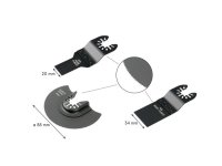 Sada nástrojů pro oscilační brusku HCS (3ks) 24320