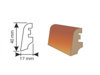 Lišta soklová KP40 Dub béžově světlý 3739 40x17mm 2,4bm