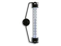 Teploměr okenní 19,5cm PH + kov černý