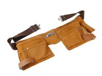 Pás na nářadí kůže/nylon 2 kapsy 37301