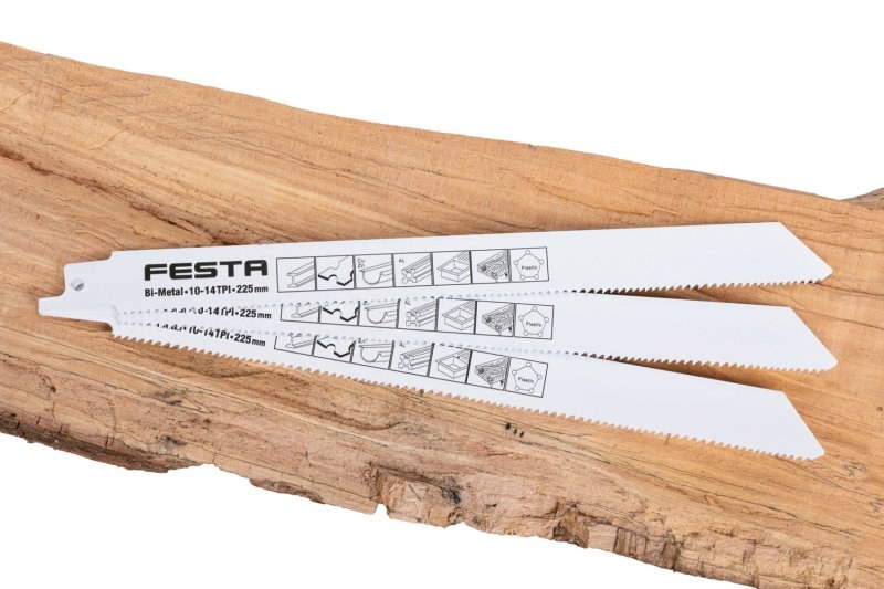 Plátek pilový do ocasky 225x19x1mm BiM (3ks) 24308 FESTA - Nářadí Stavební zednické Pily, pilové listy Do přímočaré pily