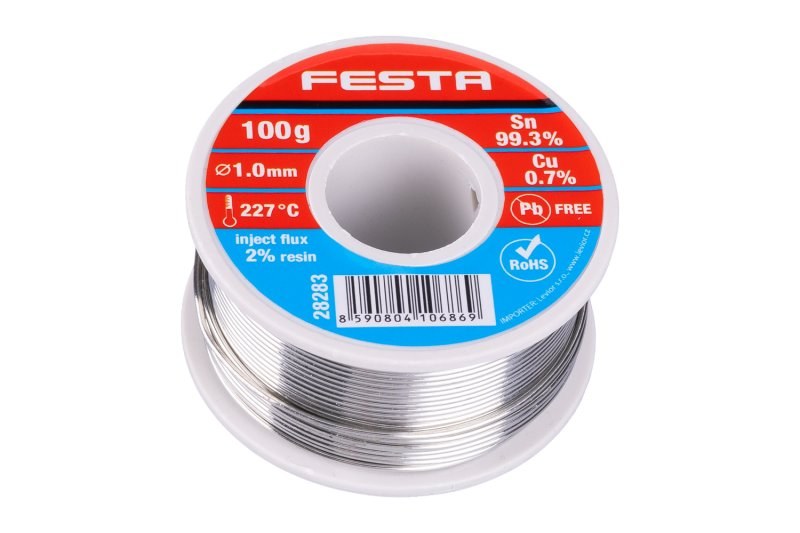 Drát pájecí trubičkový 1mm 100g 28283 - Elektroinstalace Ostatní