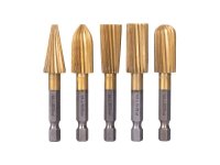 Rašple rotační FESTA TiN šestihranná stopka 1/4 sada (5ks) 21542