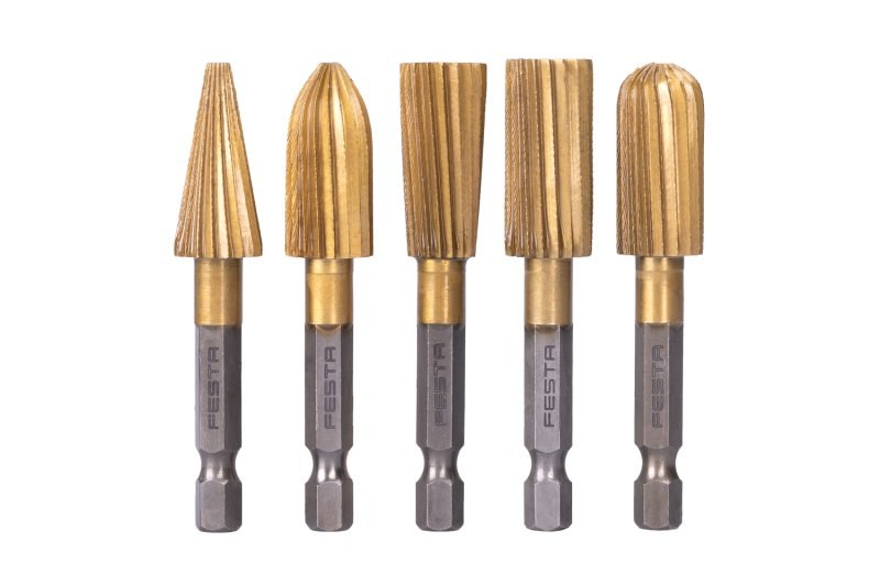 Rašple rotační FESTA TiN šestihranná stopka 1/4 sada (5ks) 21542 Rašple rotační FESTA TiN šestihranná stopka 1/4 sada (5ks) 21542 - Nezařazeno