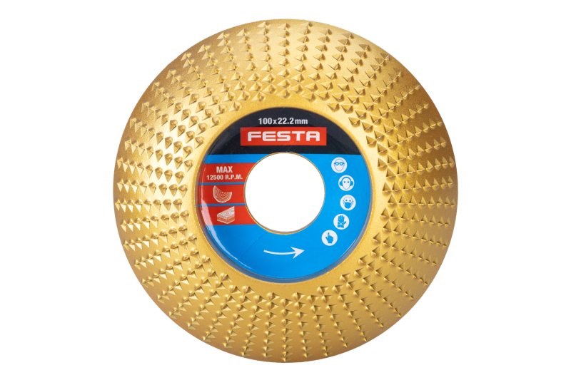 Kotouč rašplový oblý FESTA 100x22,2mm 21822 - Nezařazeno
