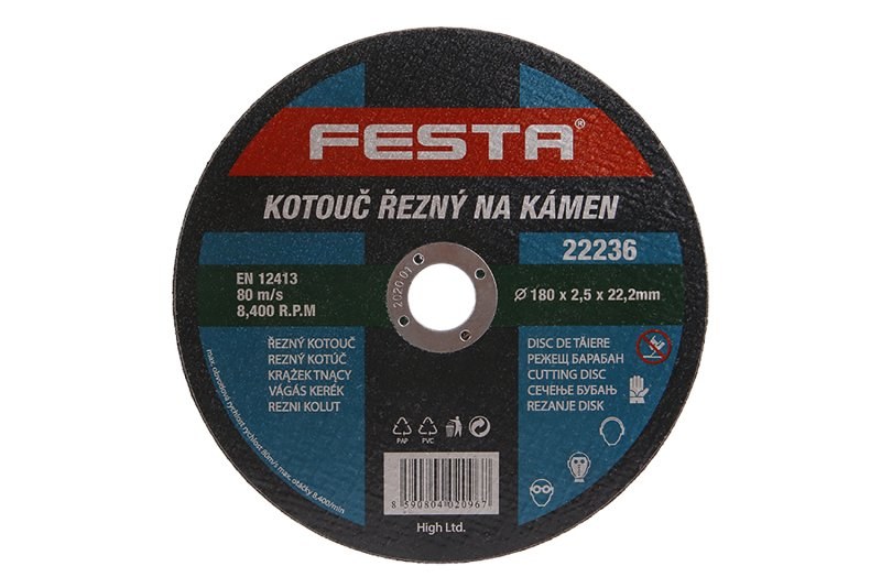 Kotouč řezný na kámen 180x2.5x22.2mm 22236 FESTA - Nářadí Kotouče, brusivo Řezné kotouče Kotouče na kámen
