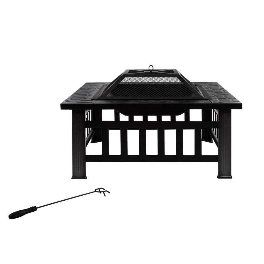 Ohniště hranaté 79x79x39cm - Zahrada Grilování Grily, ohniště