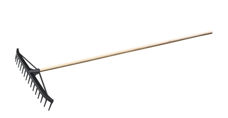 Hrábě plastové 16 zubů 58cm s násadou 160cm 61141 Hrábě plastové 16 zubů 58cm s násadou 160cm 61141