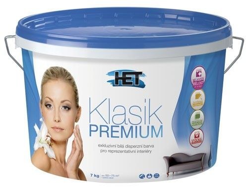 Klasik Premium, disperzní barva, bílá 4kg HET Klasik Premium, disperzní barva, bílá 4kg HET