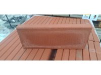 Výprodej - obrubník zahradní s rovnou hranou 50x20x5cm červený 2.jak. (108) pal.2868