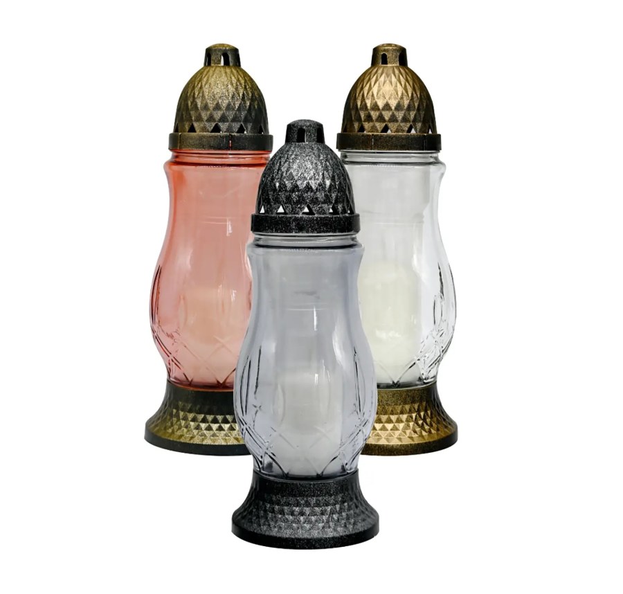 Lampa hřbitovní sklo 28cm 80g (hoří 24hod) 716232 Lampa hřbitovní sklo 28cm 80g (hoří 24hod) 716232 - Doplňky pro domácnost Svíčky, oleje