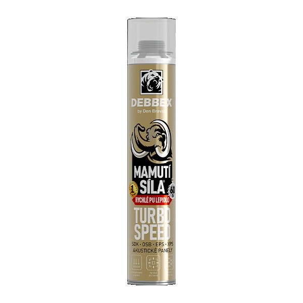 DB- lepidlo rychleschnoucí PU TurboSpeed MAMUTÍ SÍLA 750ml 40302EXPM DEN BRAVEN - Barvy, laky a chemie Montážní pěny Pistolové Lepící
