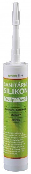 Silikon sanitární GREEN LINE 280ml bílý DEN BRAVEN - Barvy, laky a chemie Akryly, tmely a silikony Sanitární silikony
