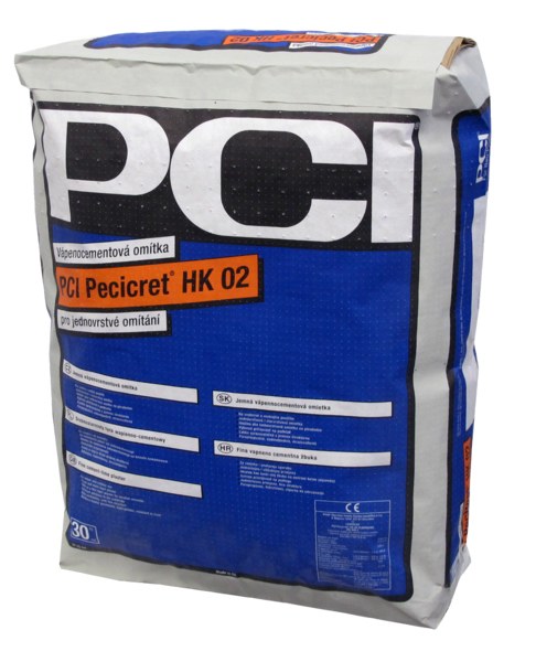 Omítka jemná vápenocementová PECICRET HK 02 30kg PCI - Suché směsi Omítky