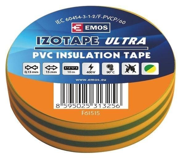 Páska izolační 15x10 žl.zelená ISOLSINT - Elektroinstalace Izolační pásky