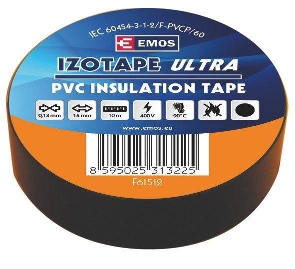 Páska izolační 15x10 černá - 211P - Elektroinstalace Izolační pásky