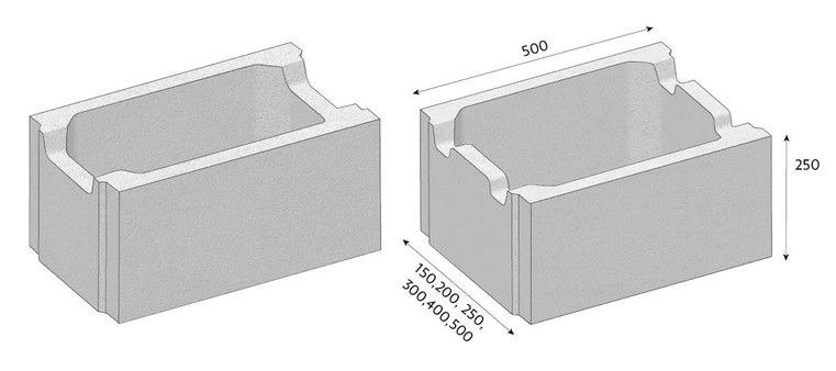 Tvárnice bednící 20 50x20x25cm CS - BETON - Betonové výrobky Ztracené bednění