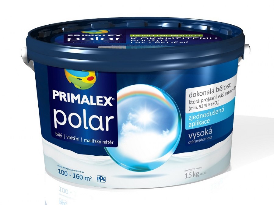 Primalex POLAR 15kg - Barvy, laky a chemie Barvy, laky, spreje Malířské barvy Interiérové Bílé