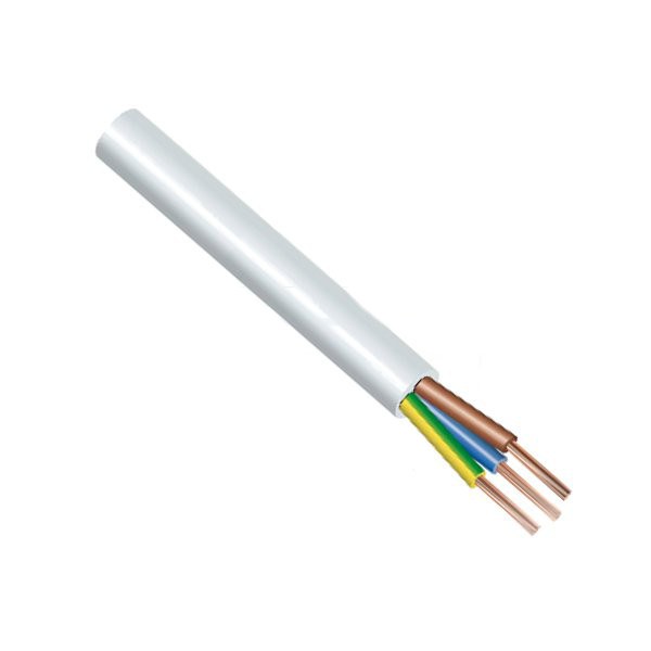 Kabel CYSY 3Cx1 bílý H05VV-F 3G1 - Elektroinstalace Kabely, prodlužováky Kabely
