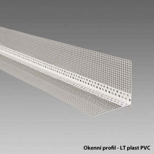 Profil okenní s tkaninou 100x100mmx2,5m PVC s okapničkou DEN BRAVEN - Zateplení, izolace Stavební profily Okenní profily