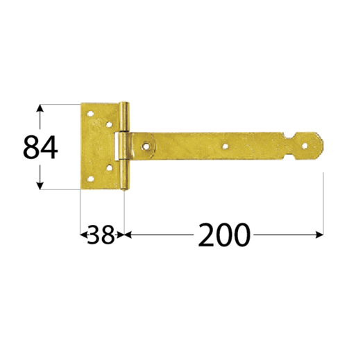 Závěs brankový 200x30x2,0mm - Stavební výplně Dveře Zámky, kování, příslušenství Panty a závěsy