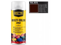 Barva multi color spray DISTYK 400ml RAL8016 mahagonově hnědá