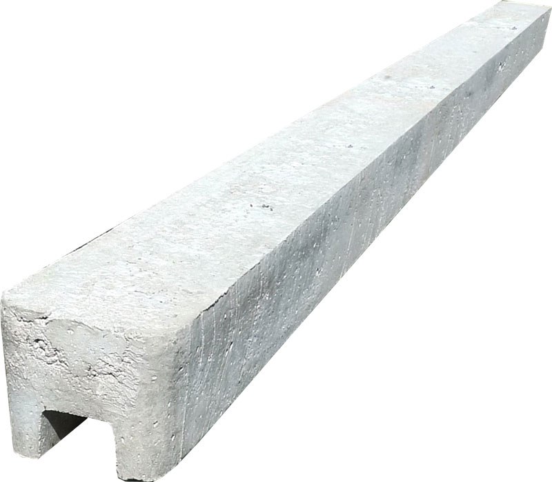 Sloup betonový koncový 245cm přírodní hladký BEVES - Betonové výrobky Zděné ploty Betonové dílce