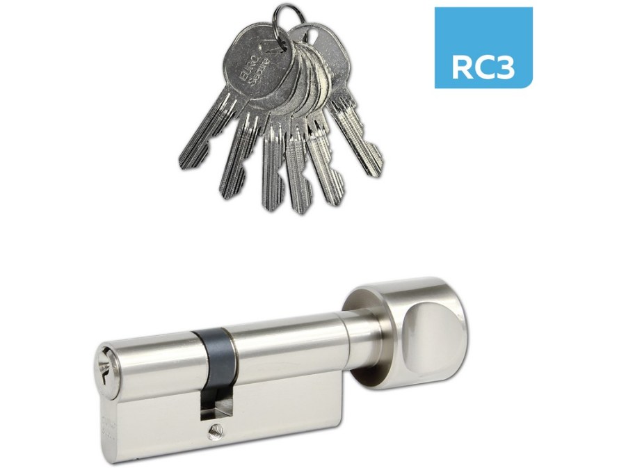 Vložka RICHTER 30+35 s knoflíkem 6 klíčů <br> - Stavební výplně Dveře Zámky, kování, příslušenství Vložky a klíče