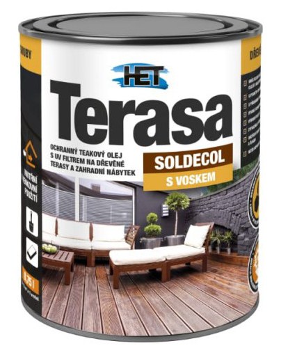 HET- olej teakový SOLDECOL TERASA 0,75l 60 ořech 