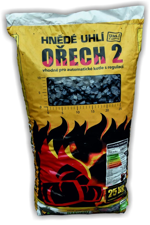 Uhlí pytlované Ořech 2 25kg - Palivo