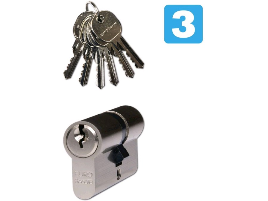 Vložka RICHTER cylindrická stavební 40+45 6klíčů Ni - Stavební výplně Dveře Zámky, kování, příslušenství Vložky a klíče