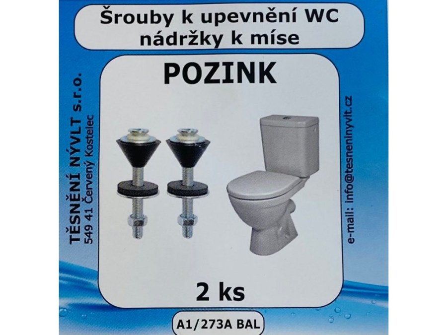 WC šrouby mísa – nádrž A1/237A (2ks) - Sanita Šrouby