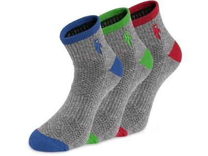 Ponožky CXS PACK, světlé šedé, 3 páry, vel. 40 - 42 - Ochranné pomůcky, rukavice, oděvy Obuv Pracovní ponožky